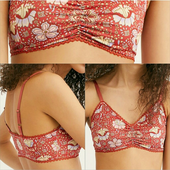 New spell x FP cherry Poinciana bralette red bra M - Picture 4 of 8